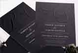 Black on Black UV Printing Wedding Invitation